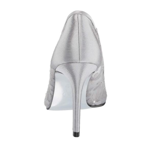 Adrianna PAPELL Women\' WIDE WIDTH Frances Silver Mesh Heels Shoes Pumps | 10W main image 0